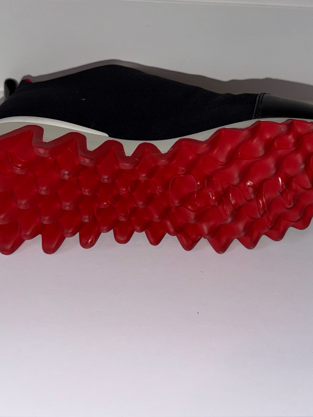 Christian Louboutin Black, Red & White Slip-On TIKETA sneakers - Picture 4 of 6